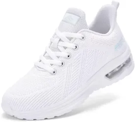 Womens Air Running Shoes Womens Walking Shoes Lightweight Women Sneakers Air Cushion Tennis Shoes for Gym Workout Sports