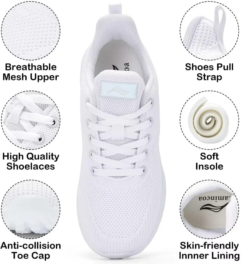 Womens Air Running Shoes Womens Walking Shoes Lightweight Women Sneakers Air Cushion Tennis Shoes for Gym Workout Sports