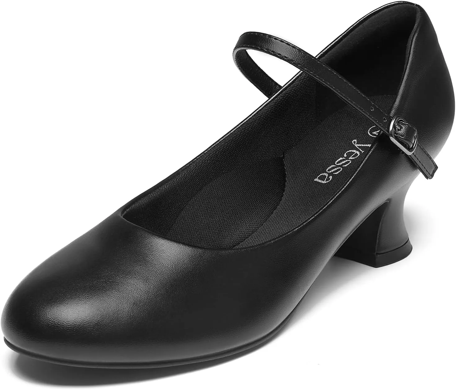 YESSA 1920s Shoes for Women Character Shoes 2"/2.5" Ballroom Dance Shoes for Folklorico Flamenco Latin Swing Salsa Pumps Ankle Strap Dancing Heels